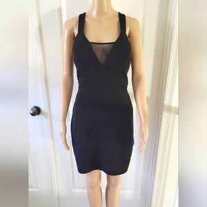 Windsor Black V Neck  Mini Dress Size M